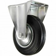 160mm 160Kg LD Black Fixed Castor on Plate 160mm 160Kg LD Black Fixed Castor on Plate